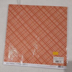 American Crafts Core Basics - Orange Plaid 12x12 Paper (12pack)